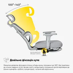 Крісло Mealux S201 Air Grey (HF-S201 F/G) - мініатюра 4