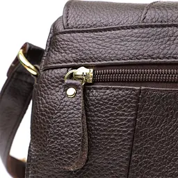 Сумка з натуральної шкіри для стильних жінок Vintage 22973 коричнева - мініатюра 5