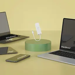 USB-Хаб j5create JCH341EW-N USB-C на 4 USB-A, Білий (JCH341EW-N) - мініатюра 10
