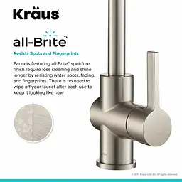 Змішувач для кухні Kraus Britt KPF-1690SFS, Нержавіюча сталь - мініатюра 8
