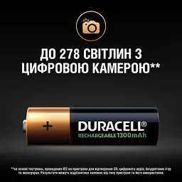 Акумулятори Duracell Rechargeable AA 1300 mAh HR6/DC1500, 4 шт. (5005031) - мініатюра 6