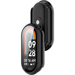 Чохол-накладка DK для Xiaomi Mi Smart Band 9 Пластик Gloss Glass Full Cover (black) - мініатюра 2