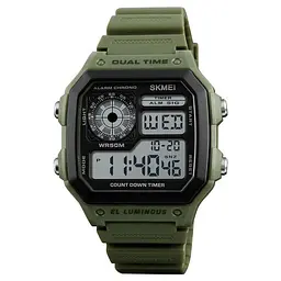 Наручний годинник чоловічий Skmei 1299 Army Green, 1299AG (12338)