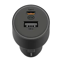 Зарядний пристрій Xiaomi 1xUSB-C + 1xUSB 67W car adapter (973434) - мініатюра 2
