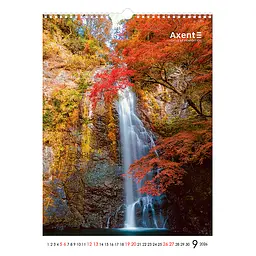 Календар настінний Axent А3 Waterfalls 2026 рік (8804-26-2-A) - мініатюра 10
