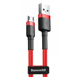 Дата кабель Baseus Cafule USB to MicroUSB Cable 2.4A (1m) (CAMKLF-B) Червоний