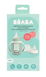 Поїльник скляний Beaba 2 в 1, 210 мл зелений (913537) - мініатюра 5