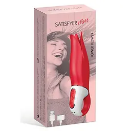Потужний вібратор Satisfyer Vibes Flower Power з ніжними тремтливими пелюстками, 12 режимів роботи - мініатюра 5