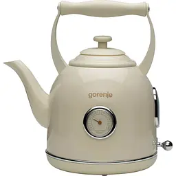 Електрочайник Gorenje 1.7 л 2200 Вт strix контроль пластик/метал бежевий kuh0015389