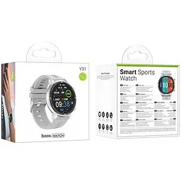 Смарт-годинник Hoco Y31 Smart sports watch (call version) Silver - мініатюра 4