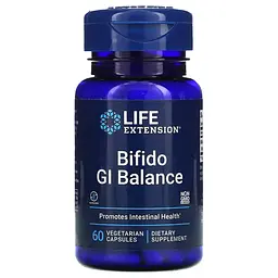 Пробіотики і пребіотики Life Extension Bifido GI Balance, 60 вегакапсул