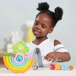 Дерев'яна гра-балансир Viga Toys Веселка (44590) - мініатюра 4