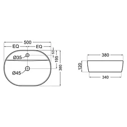 Умивальник Jaquar 50x38 JDS-WHT-25937, Білий - мініатюра 2