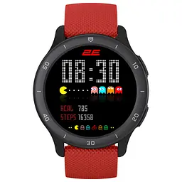 Smart Watch 2E Motion GT2 47mm black/red+ ремінець зелений UA