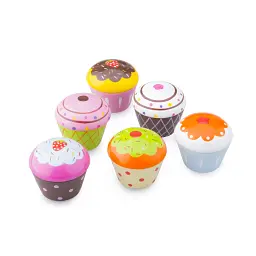 Игрушечный набор кексов New Classic Toys, 6 шт., в подарочной коробке - миниатюра 2