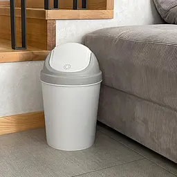 Відро для сміття MBM My Home з кришкою 9 л сіре (BIN-10 9L GRAY) - мініатюра 7