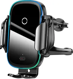 Автотримач Baseus Wireless Charger Qi Light Electric 15W Black - мініатюра 2