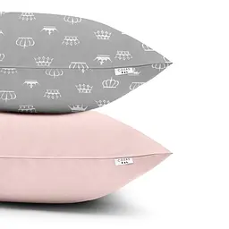 Набір наволочок Cosas Rose crown 50х70 см рожевий (SetPillow_CrownGrey_Rose_50х70) - мініатюра 3