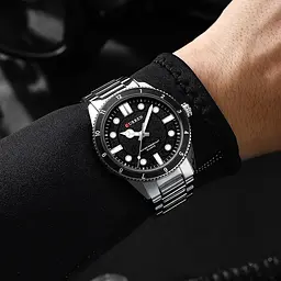 Годинник наручний чоловічий 8450 Silver-Black Curren acs0031421 - мініатюра 4