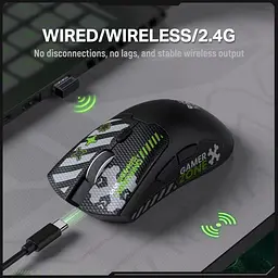 Комп'ютерна мишка Onikuma 12800 DPI 3 режими підключення (Bluetooth / 2.4GHz / кабель Type-C) для ПК - мініатюра 8