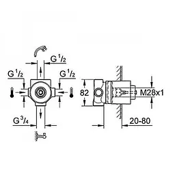 Прихована частина Grohe 29707000 - мініатюра 2