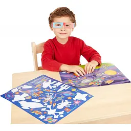 Набір для творчості Melissa & Doug Багаторазові 3D-наліпки з окулярами Пригоди (MD9375) - мініатюра 2