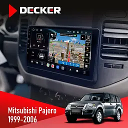 Штатна магнітола Mitsubishi Pajero 1999-2006 Decker D9-011 4x64, DSP, 4G, 360 Decker (НФ-00006116)