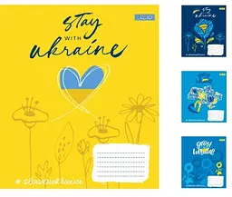 
Зошити учнівські 96 аркушів лінія. 1В Stay with Ukraine 5 шт. в упаковці