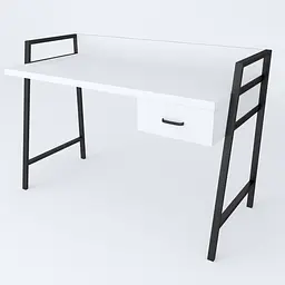 Письмовий стіл Ferrum-decor 750x1200x600 Чорний метал ДСП Біле 32 мм (FRD-103443) - мініатюра 5