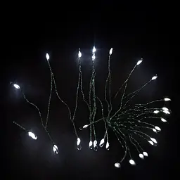 Гірлянда Кінський хвіст Мішура 960 LED 16 ниток 3 м зелена, білий GarlandoPro D960L3MGW - мініатюра 6