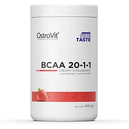 Амінокислота BCAA OstroVit BCAA 20-1-1, 400 грам - Полуничний крем