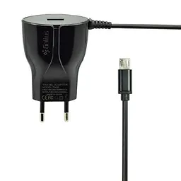 Мережевий зарядний пристрій Gelius Ultra Edition USB + XiaomicroUSB 1,5 A Black 1.2 m