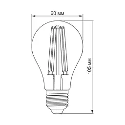 LED-лампа Titanum Filament A60 7W E27 2200K бронзова (25521-000) - мініатюра 3