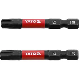 Насадка викруткова ударна Yato Torx T40х50 мм HEX 1/4 2 шт. (YT-78057)
