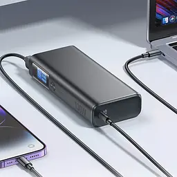 Портативний ЗП Power Bank Hoco Q17B Electric 130W 20000 mAh Space Gray - мініатюра 5