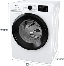 Пральна машина Gorenje фронтальна 9 кг 1400 A+++ 545 см дисплей інвертор пара Wi-Fi білий - мініатюра 10