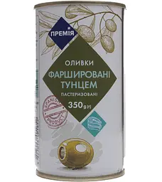 Оливки Премія зелені фаршировані тунцем 350 г (310825)