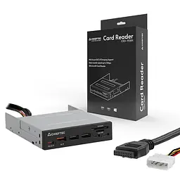 Card Reader 2x USB3.2, 2x Type-C,1x PD3.0, 1x QC3.0 USB, внутрішній, 3.5" чорний CRD-908H Chieftec - мініатюра 5