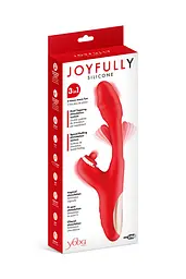 Вібратор-кролик Yoba Joyfully with Tapotem 25 см (червоний) - мініатюра 7