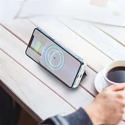 Бездротовий магнітний зовнішній акумулятор Choetech B651 10000mAh білий - мініатюра 6