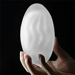 Мастурбатор яйце Lovetoy Giant Egg Grind Spirals Edition прозорий - мініатюра 14