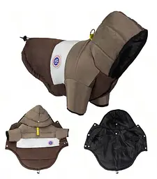Куртка для собак та котів EcoToys Coffee-Grey L сіро-коричнева A: 31 см B: 45 см C: 30 см 6939 - мініатюра 2
