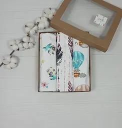 Пелюшки дитячі a.l.babybox Пір'я рожеве 50х80 см 3 шт. (NA 18170031)