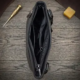 Чоловіча сумка Tony Perotti натуральна шкіра Italico 6048G-20 nero (90351) Чорна - мініатюра 8