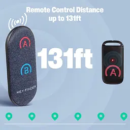Локатори SIMJAR Basic Key Finder з більш тонкими приймачами та вдосконаленим тканинним пультом дистанційного керування, 80 дБ+ - мініатюра 4