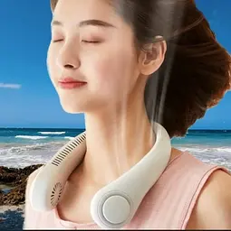 Вентилятор на шию портативний Bladeless Neck Cooler безлопатевий на 3 режими  - мініатюра 6