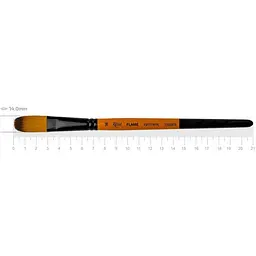 Пензель синтетика овальна FLAME 1368FR №16 коротка ручка Rosa [CD]