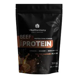 Яловичий гідролізат VitalHarmony Beef Protein, 700 грам - Солона карамель - Пошкоджений