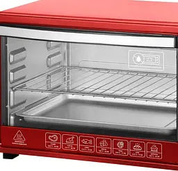 Духовка INTERLUX ILEO-0038R (38 л, червона) - мініатюра 2