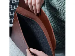 Чохол для ноутбука InCarne Klouz MacBook Pro 14 2021-2025 (класична шкіра) коричневий (klouz-brown-pro-14) - мініатюра 2